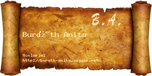 Buráth Anita névjegykártya